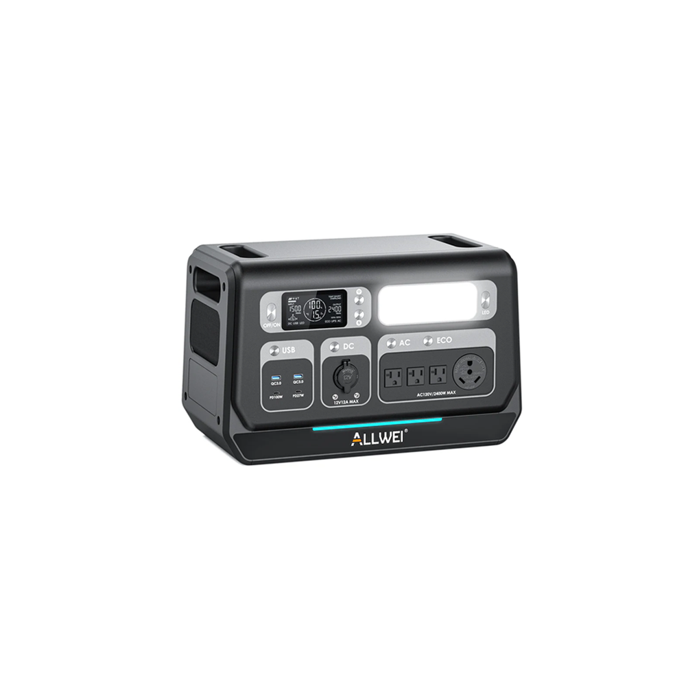 ALLWEI PPS2400 Portable Power Station – 2048Wh Large Capacity, 2400W High Output, Fast Charging Backup Power for Home, RV & Camping