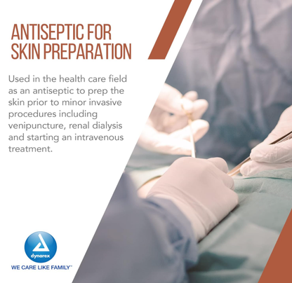 Dynarex Povidone Iodine Prep Solution, 16 oz. Bottle, 24bot/case (24 Count)