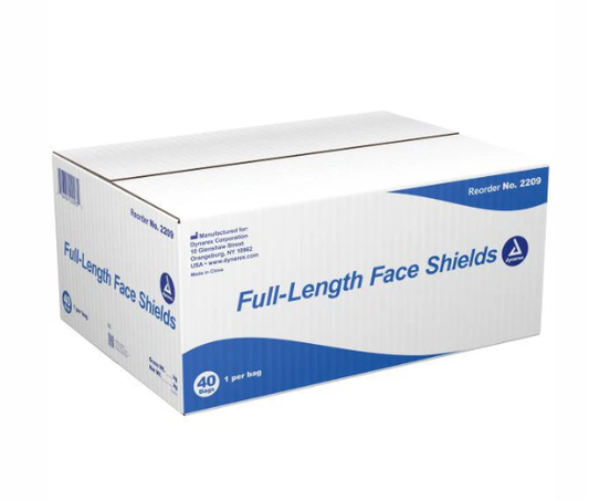 Dynarex Full Length Face Shield, 40/cs (40 Count)