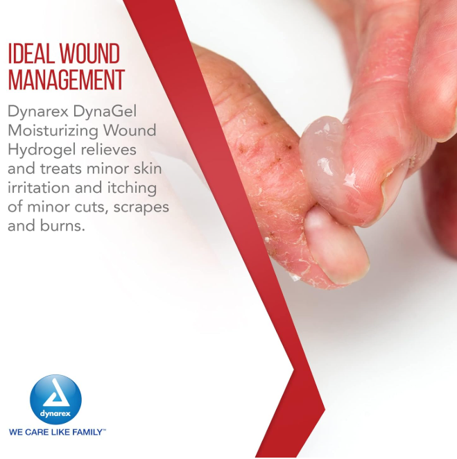 Dynarex DynaGel Moisturizing Wound Hydrogel, 3 oz. Tube, 24/case (24 Count)