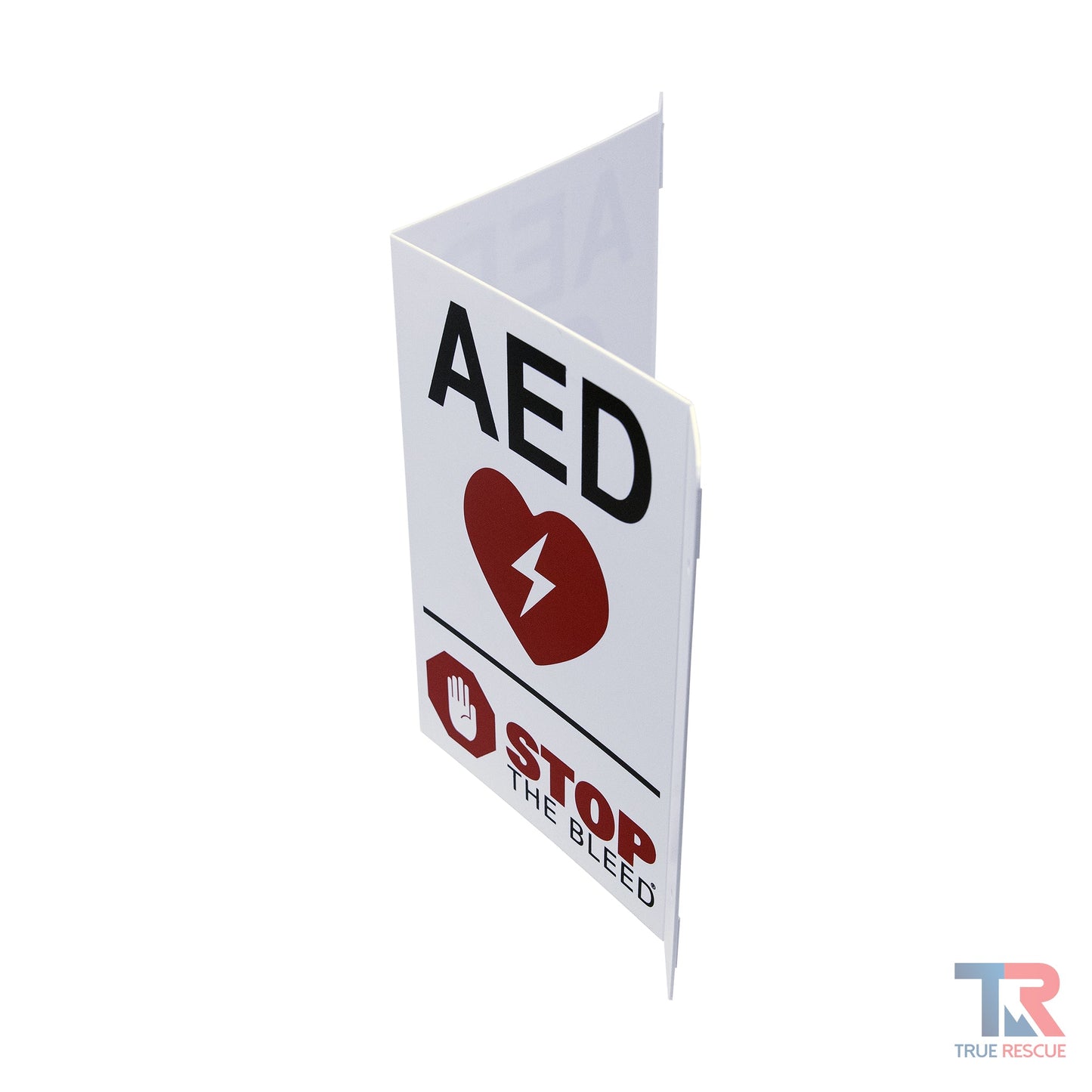 3-Way AED & STOP THE BLEED Flexible 3D Wall Sign