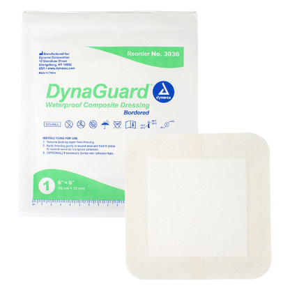 Dynarex DynaGuard - Waterproof Composite Dressing - 10ea/bx, 12bxs/cs (1200 Count)