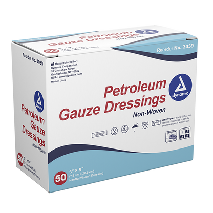 Dynarex Petroleum Gauze Dressing, 3" x 9"
