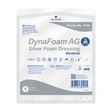 Dynarex DynaFoam AG - Bordered Silver Foam, 4" x 4", 10ea/bx, 10bxs/cs (100 Count)