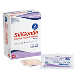 Dynarex SiliGentle - Silicone Bordered Foam Dressing, 10ea/bx, 12bxs/cs (120 Count)