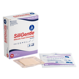 Dynarex SiliGentle - Silicone Bordered Foam Dressing, 10ea/bx, 12bxs/cs (120 Count)