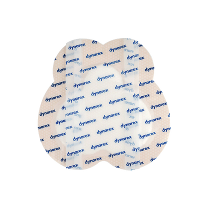 Dynarex SiliGentle - Silicone Bordered Foam Dressing, Heel - 5ea/bx, 12bxs/cs (60 Count)