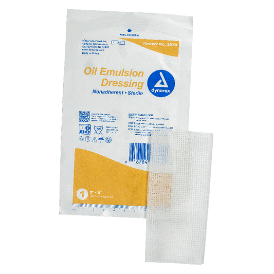 Dynarex Oil Emulsion Dressing, 5" x 9", 12ea/bx 6bxs/cs (72 Count)