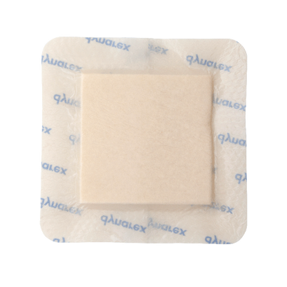 Dynarex SiliGentle AG - Silver Silicone Bordered Foam Dressing, 10ea/bx, 5bxs/cs (50 Count)