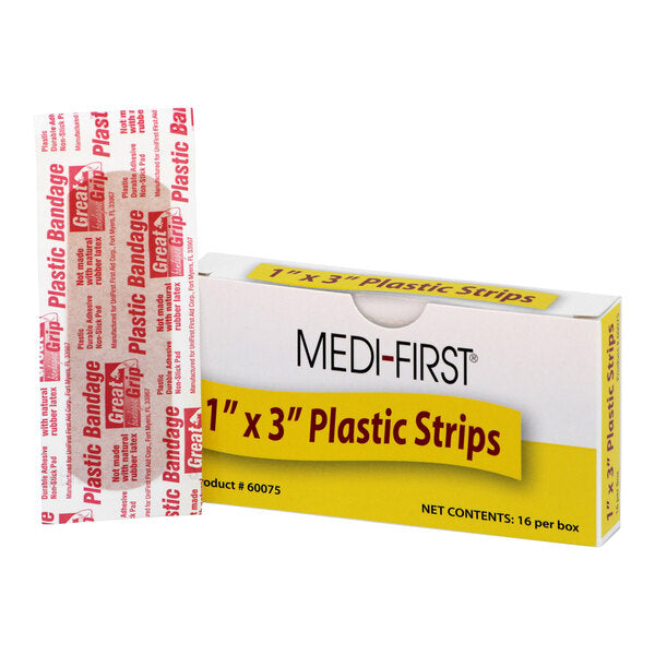 1" x 3" Plastic Strip Bandages Unitized