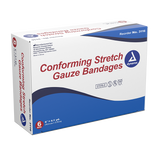 Dynarex Stretch Gauze Bandage Roll - Sterile, 6"  6ea/bx, 8bxs/cs (48 Count)