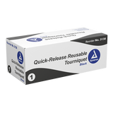 Dynarex Quick-Release Reusable Tourniquet, Black, 100ea/cs (100 Count)