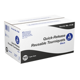 Dynarex Quick-Release Reusable Tourniquet, Black, 100ea/cs (100 Count)