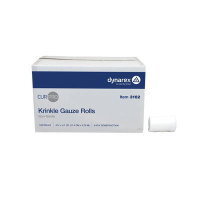 Dynarex Krinkle Gauze Roll, 4.5" x 4.1 yd - 100/cs (100 Count)