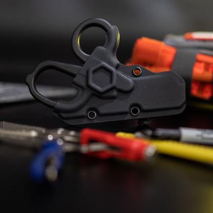 Black MINI Compact EMT and First Responders Rescue Shears Kydex Holder | ONE SHEAR®