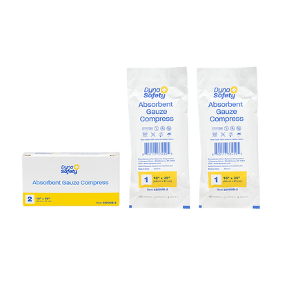Dynarex Absorbent Gauze Compress, 18" x 36", 2ea/bx, 50bxs/cs (100 Count)