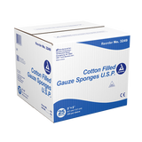 Dynarex Surgical Gauze Sponge, 2" x 2" Cotton Filled, 200ea/bx, 25bxs/cs (5000 Count)