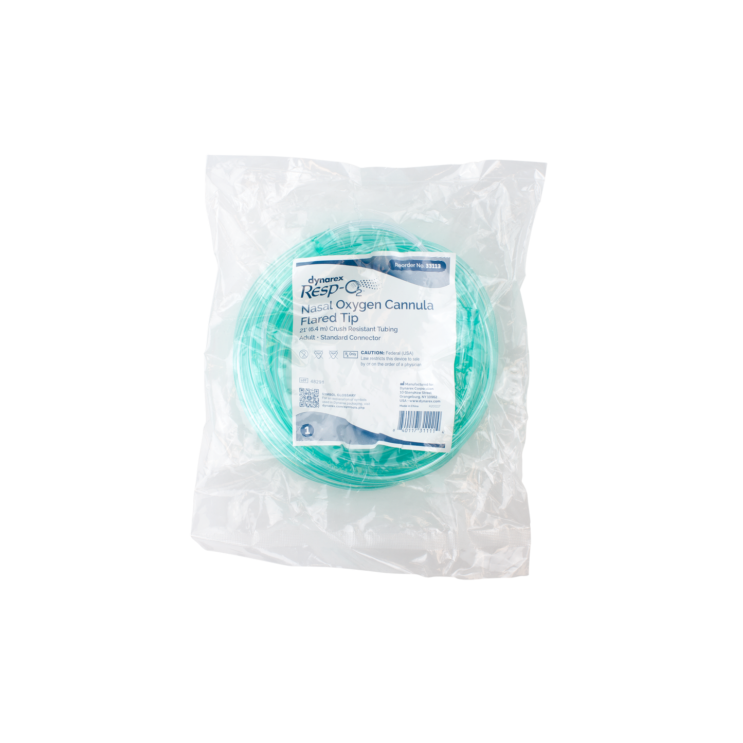 Dynarex Resp-O2 Nasal Oxygen Cannula, Flared Tip (50 Count)