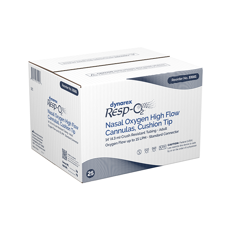 Dynarex Resp-O2 Nasal Oxygen High Flow Cannula Cushion Tip (25 Count)