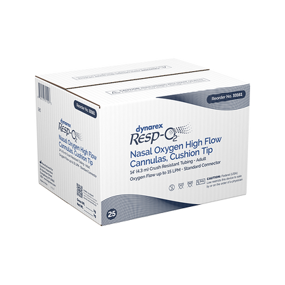 Dynarex Resp-O2 Nasal Oxygen High Flow Cannula Cushion Tip (25 Count)