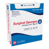 Dynarex Surgical Gauze Sponge - Sterile 2's, 4" x 4" - 25ea/bx, 24bxs/cs (600 Count)
