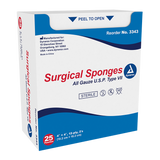 Dynarex Surgical Gauze Sponge - Sterile 2's, 4" x 4" - 25ea/bx, 24bxs/cs (600 Count)