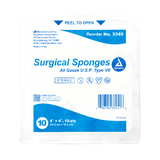 Dynarex Surgical Gauze Sponge - Sterile 10's, 4" x 4" 12 Ply, 10ea/bx, 128bxs/cs (1280 Count)