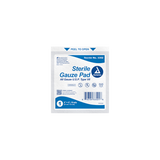 Dynarex Gauze Pad - Sterile 1's, 2" x 2" 12 Ply, 100ea/bx, 24bxs/cs (2400 Count)