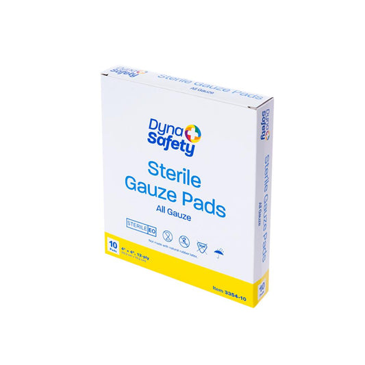 Dynarex Gauze Pad - Sterile 1's, 4" x 4" 12 Ply  25ea/bx, 28bxs/cs (700 Count)