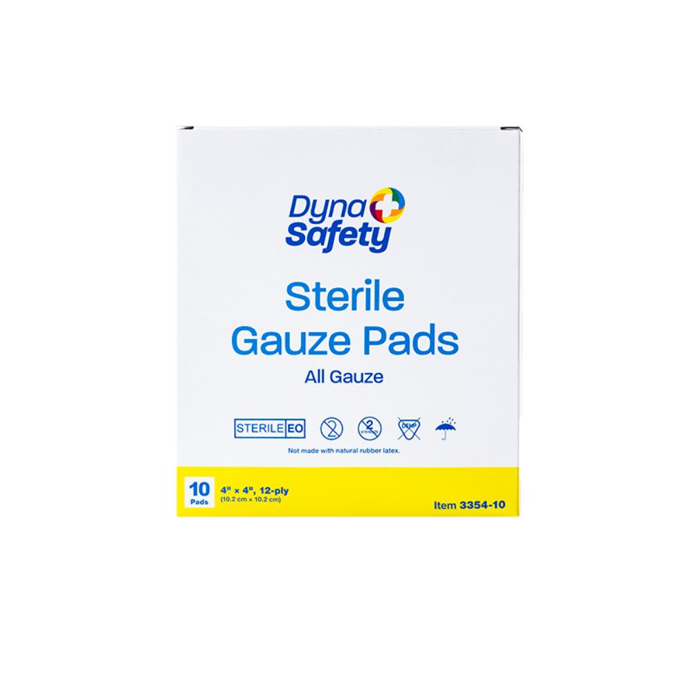 Dynarex Gauze Pad - Sterile 1's, 4" x 4" 12 Ply  25ea/bx, 28bxs/cs (700 Count)