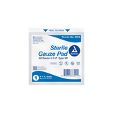 Dynarex Sterile Gauze Pads 1's - 12 Ply, 100ea/bx