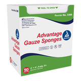 Dynarex Gauze Sponge - Sterile 2's, 4" x 4" 8 Ply, 50ea/bx, 12bxs/cs (600 Count)
