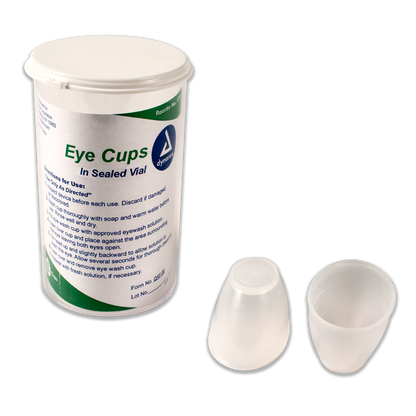 Dynarex Eye Cups in a Vial, 6ea/vials, 50vials/cs (300 Count)