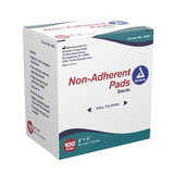Dynarex Non-Adherent Pads - Sterile, 2" x 3", 100ea/bx, 12bxs/cs (1200)