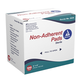 Dynarex Non-Adherent Pads - Sterile, 3" x 4" - 100ea/bx, 12bxs/cs (1200 Count)