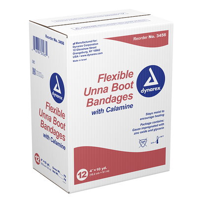 Dynarex Unna Boot Bandages w/ Calamine - 12ea/cs (12 Count)