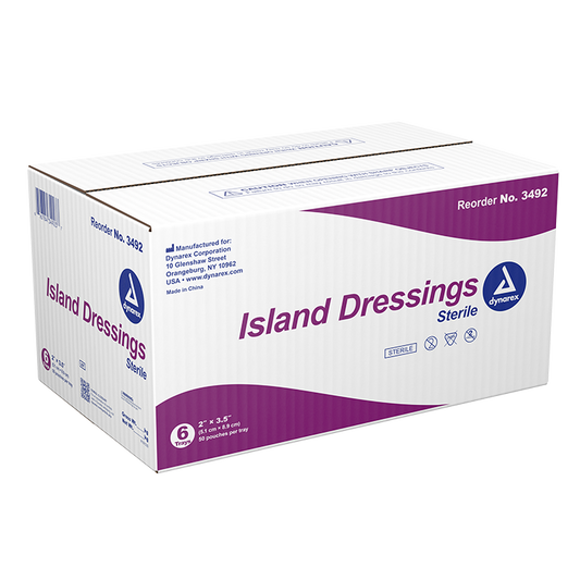 Dynarex Island Dressing Sterile, 2" x 3.5" - 50ea/bx  6bxs/cs (300 Count)