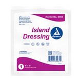 Dynarex Island Dressing Sterile, 4" x 4" - 25ea/bx, 6bxs/cs (150 Count)