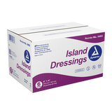 Dynarex Island Dressing Sterile, 4" x 4" - 25ea/bx, 6bxs/cs (150 Count)