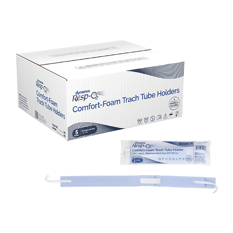 Dynarex Comfort-Foam Trach Tube Holder, 2-Piece (50 Count)