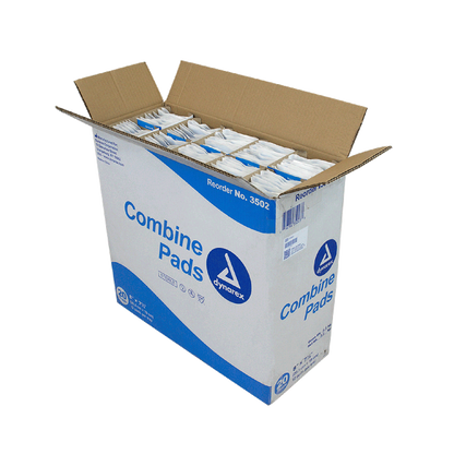 Dynarex Combine Pads 1/pouch - Sterile, 8" x 7.5", 12ea/bx, 20bxs/cs (240 Count)
