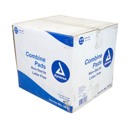 Dynarex Combine Pads - Non-Sterile, 8" x 7.5", Bulk (576 Count)