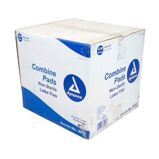 Dynarex Combine Pads - Non-Sterile, 8" x 7.5", Bulk (576 Count)