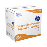 Dynarex Yellow Emergency Highway Blanket  Premium - 54" x 80" (25 Count)