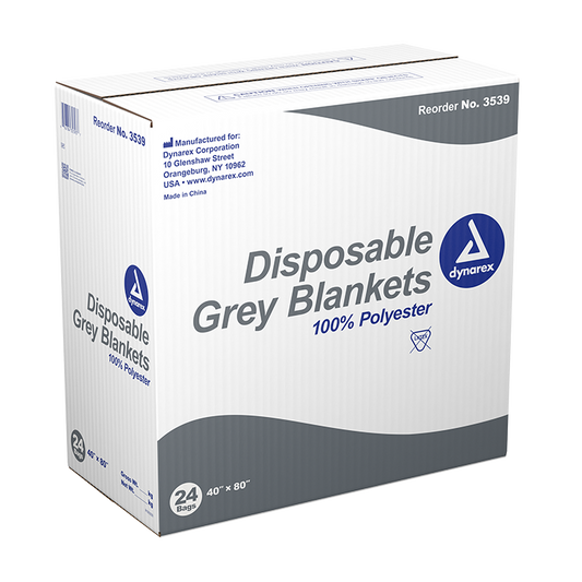 Dynarex Disposable Grey Blanket  - 24ea/cs (24 Count)