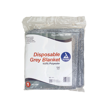 Dynarex Disposable Grey Blanket  - 24ea/cs (24 Count)
