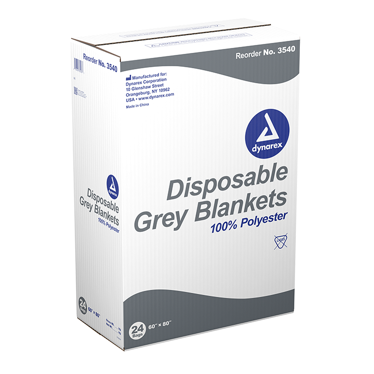Dynarex Disposable Grey Blanket  - 24ea/cs (24 Count)