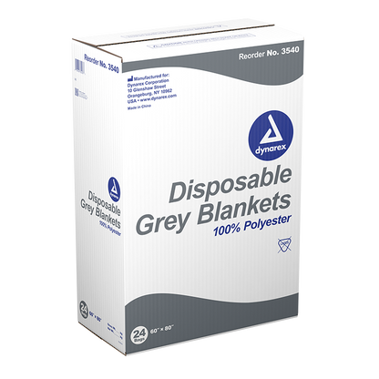 Dynarex Disposable Grey Blanket  - 24ea/cs (24 Count)
