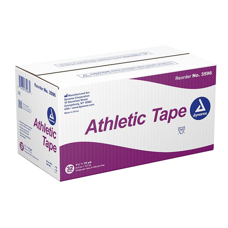 Dynarex Athletic Tape, 1.5" x 15 yd - 8ea/bx, 4bxs/cs (32 Count)