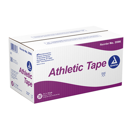 Dynarex Athletic Tape, 1.5" x 15 yd - 8ea/bx, 4bxs/cs (32 Count)